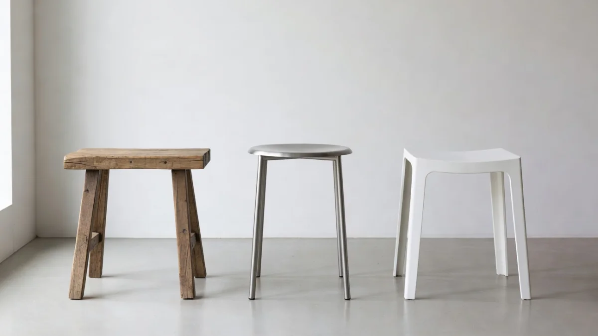 Tabouret en bois, métal ou plastique : comparatif des matériaux